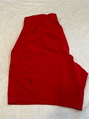 Lululemon red pace breaker shorts men XS